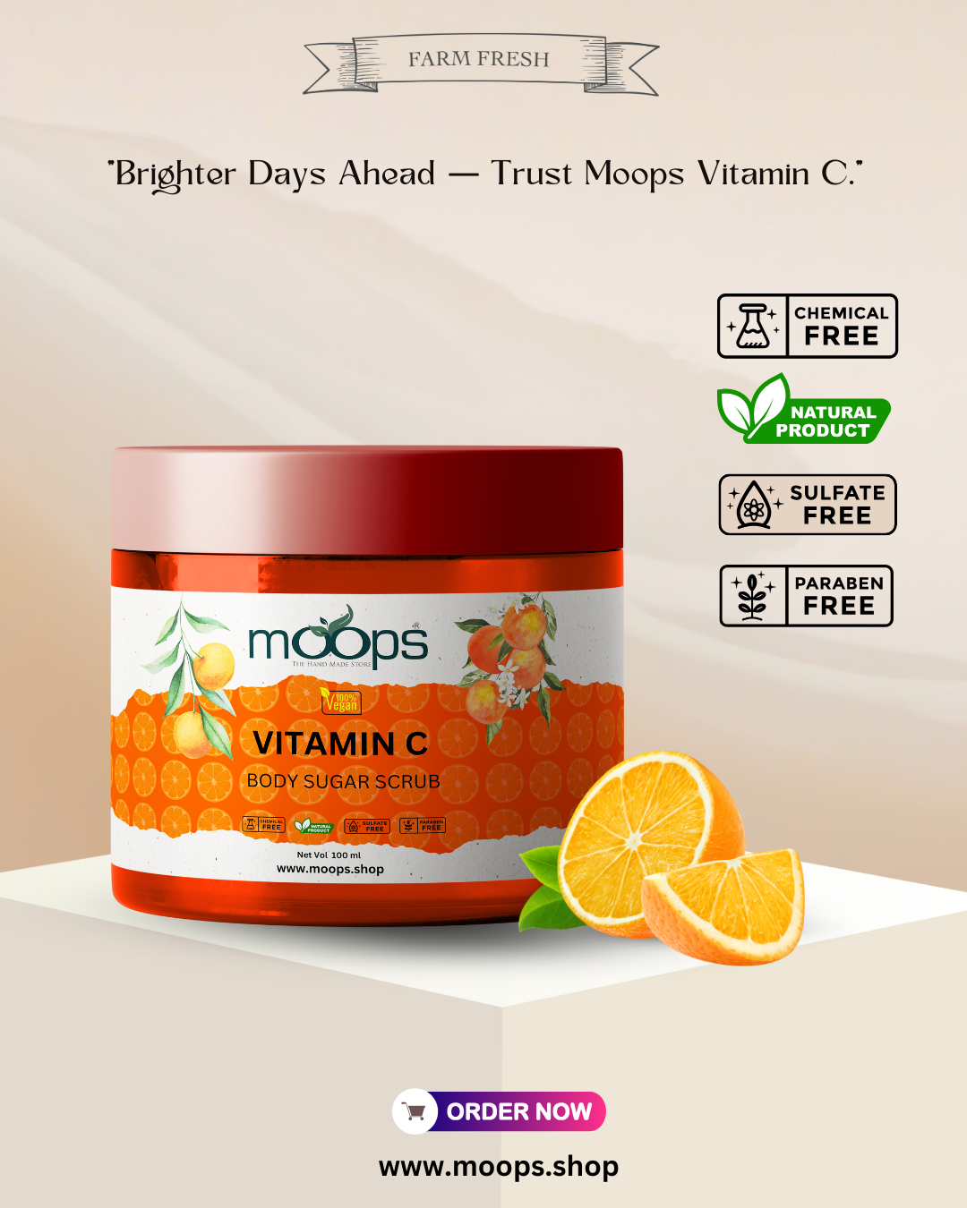 Moops Vitamin C Sugar Body Scrub