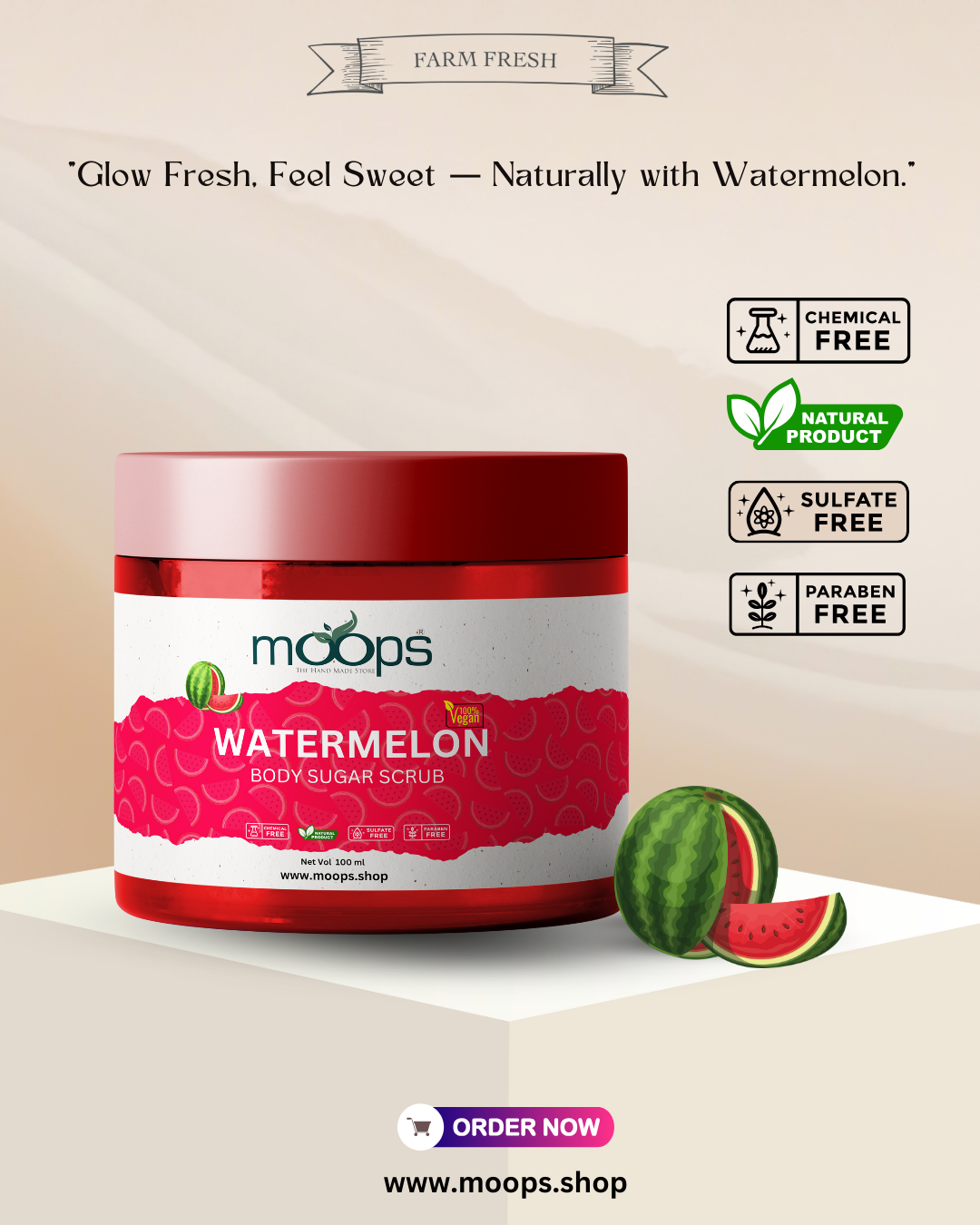 Moops Watermelon Sugar Body Scrub