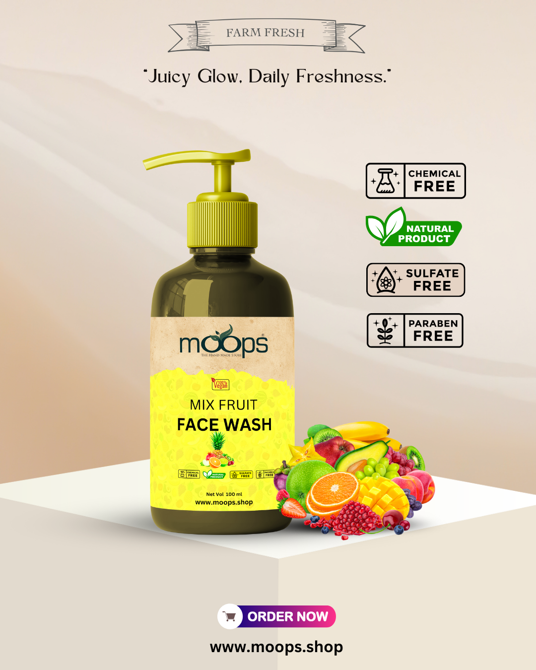 Moops Mix Fruit Face Wash