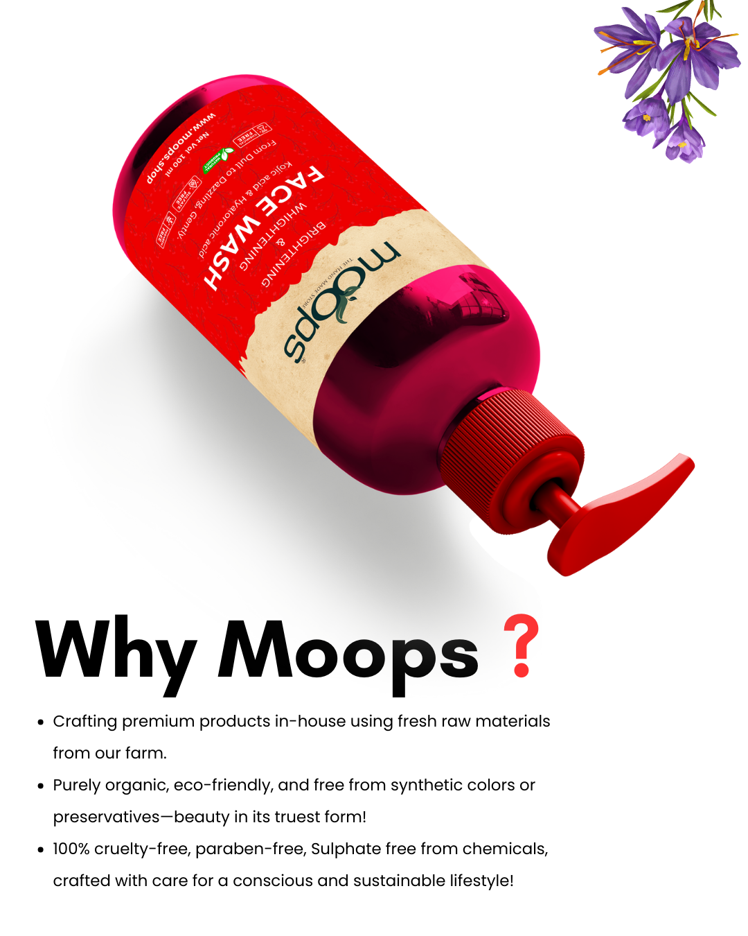Moops Bright & White Face Wash