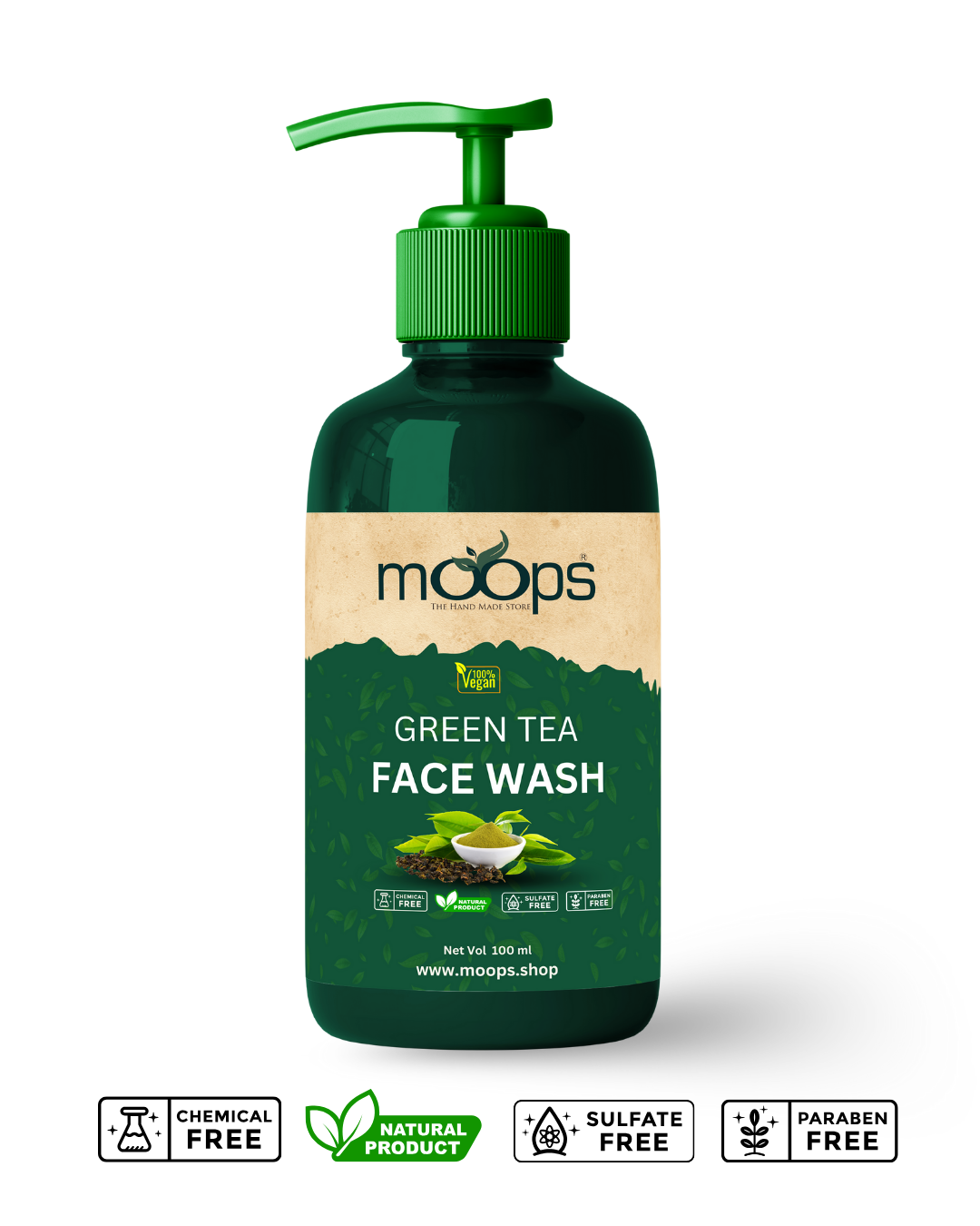 Moops Green Tea Face Wash