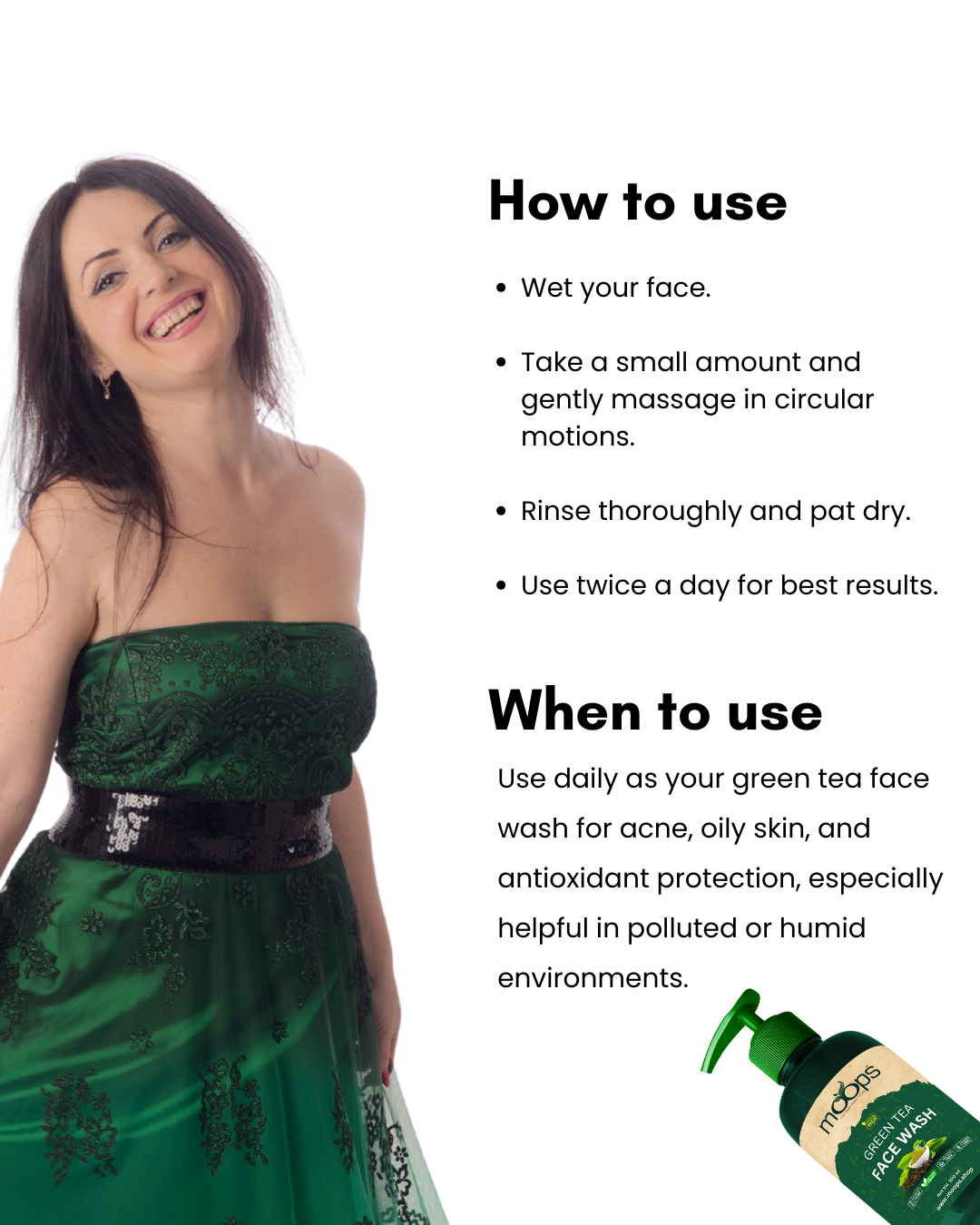 Moops Green Tea Face Wash