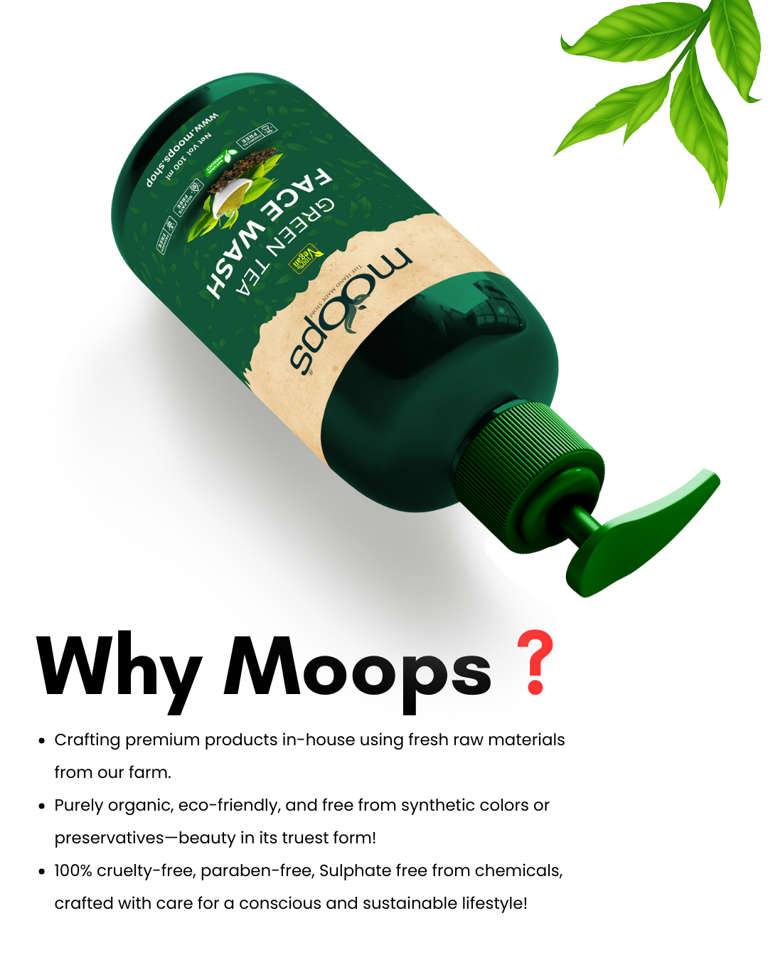 Moops Green Tea Face Wash