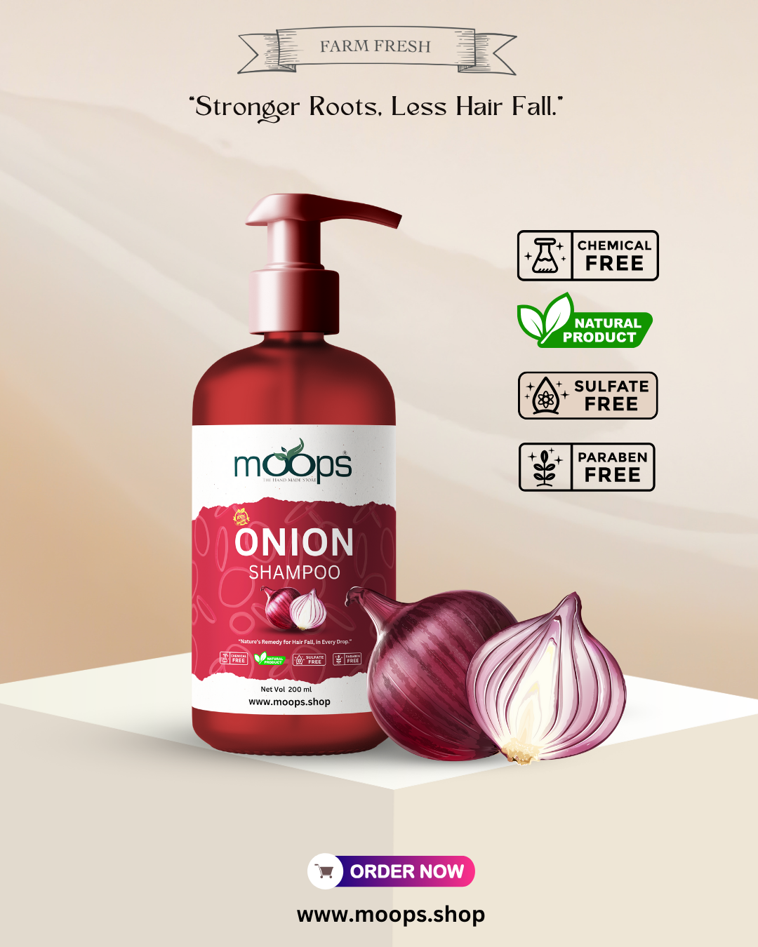 Moops Onion Shampoo