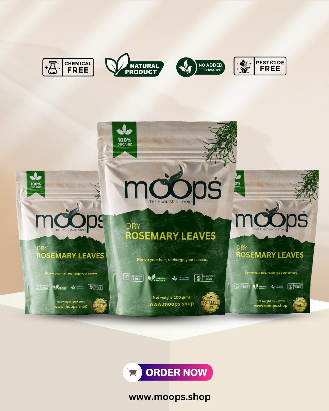 Moops Dried Rosemary Leaves
