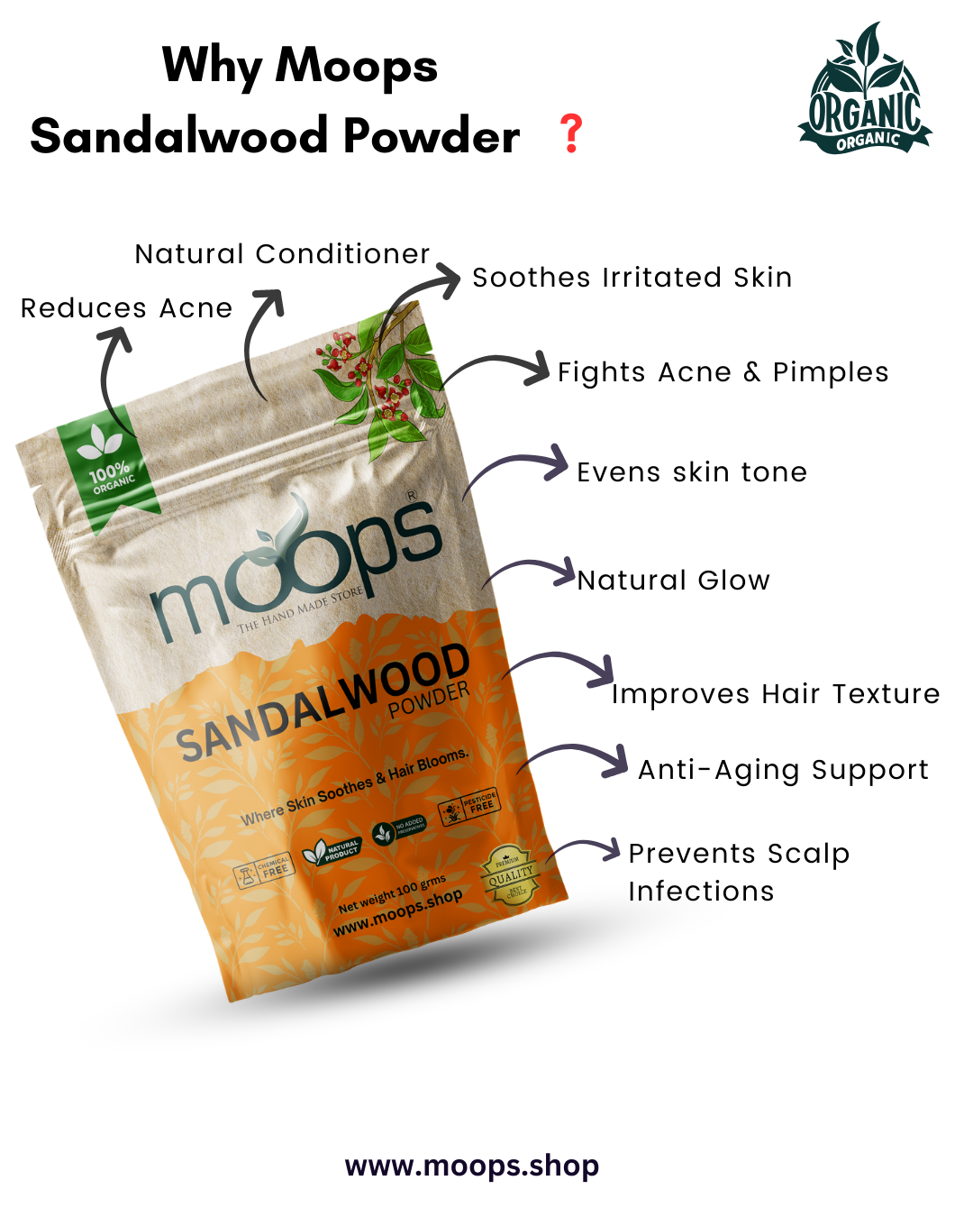 Moops Sandalwood Powder