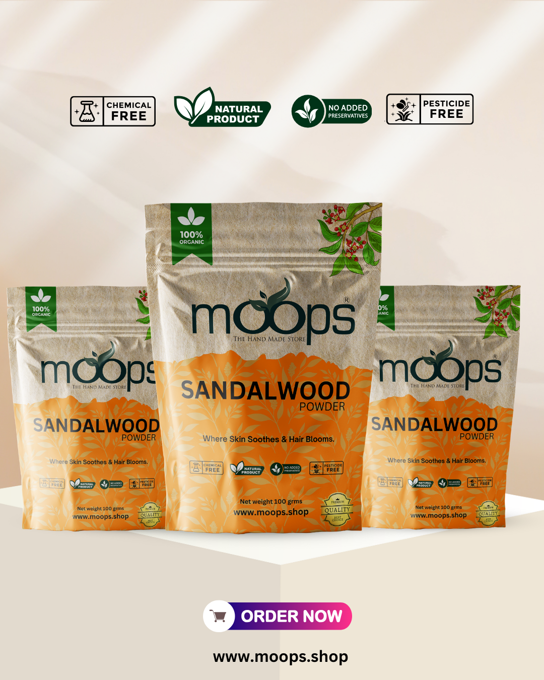 Moops Sandalwood Powder