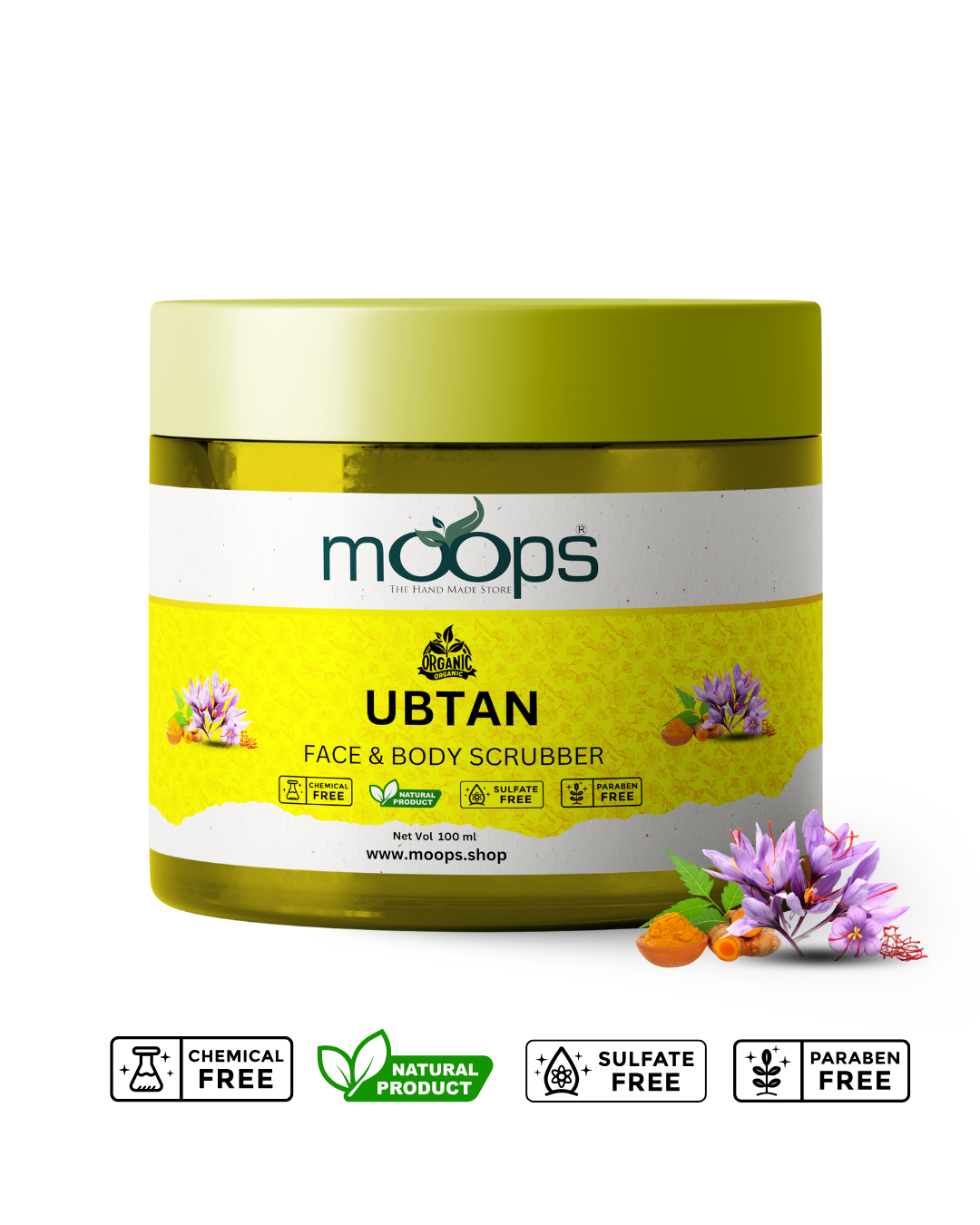 Moops Ubtan Face & Body Scrubber