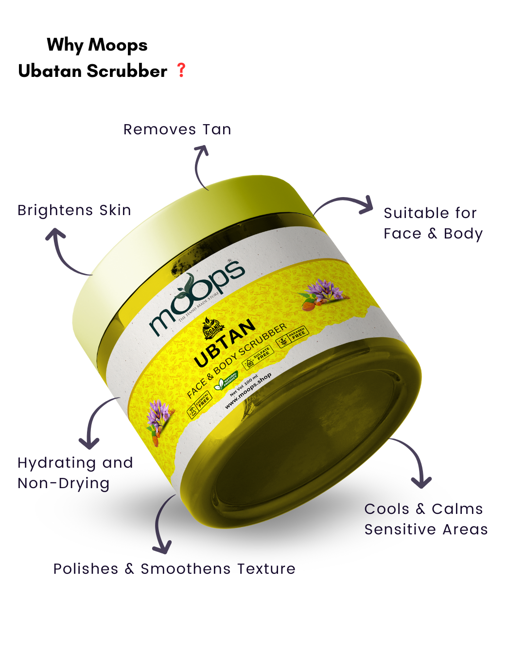 Moops Ubtan Face & Body Scrubber