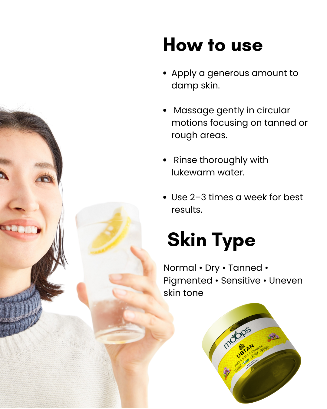 Moops Ubtan Face & Body Scrubber