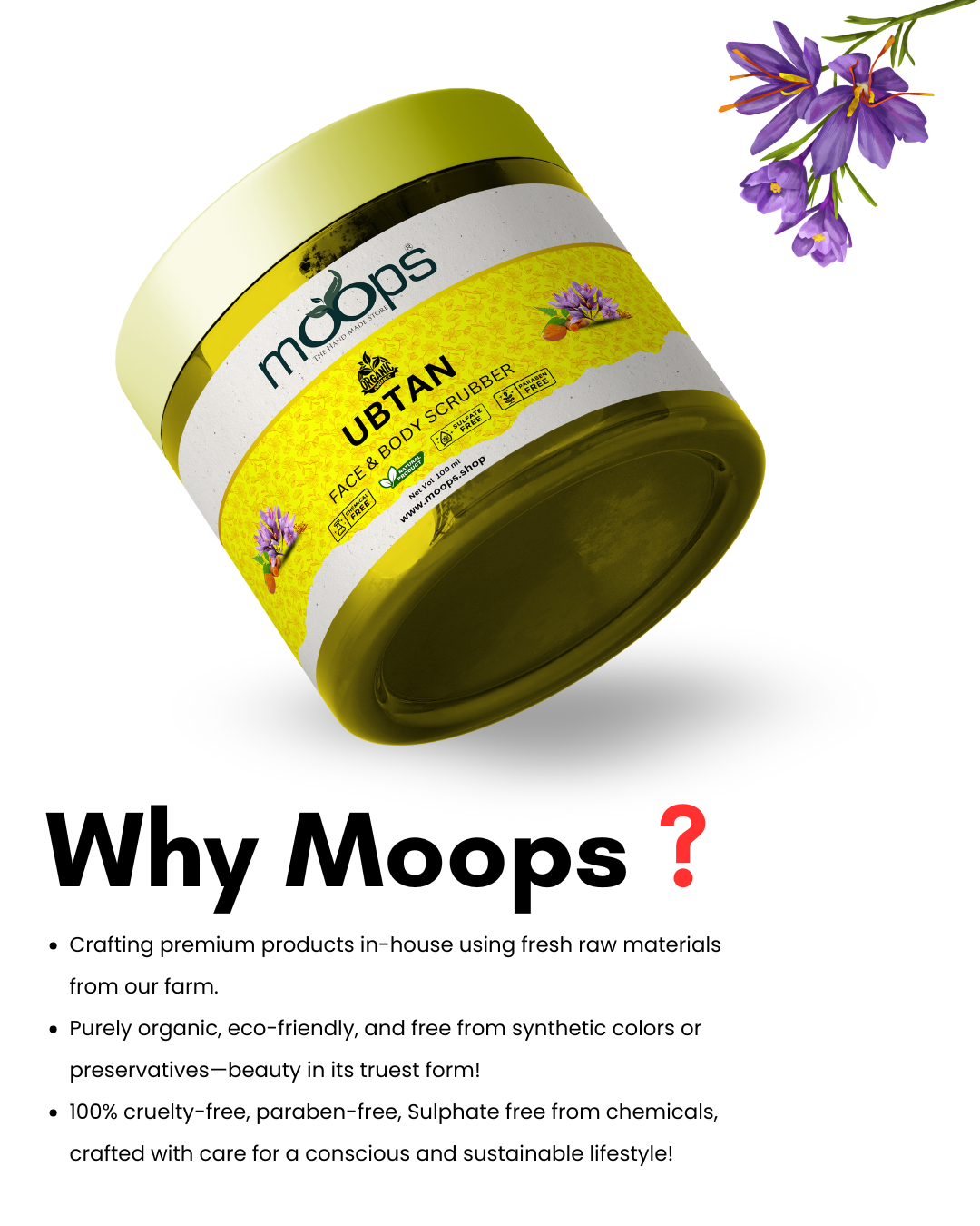 Moops Ubtan Face & Body Scrubber