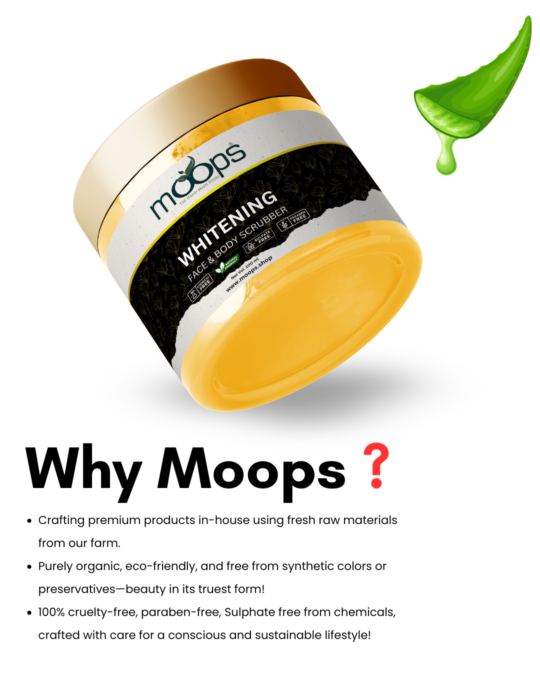 Moops Whitening Face & Body Scrubber
