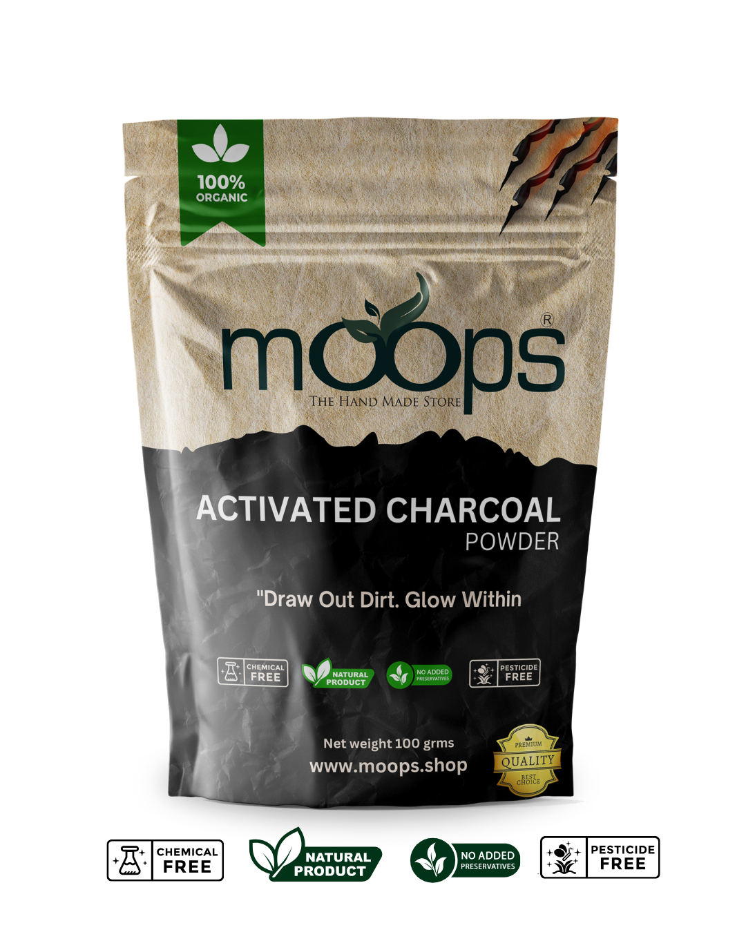 Moops Activated Charcoal Powder