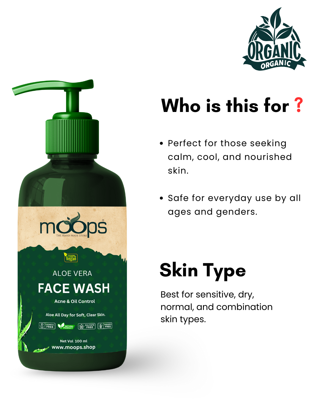 Moops Aloe Vera Face Wash