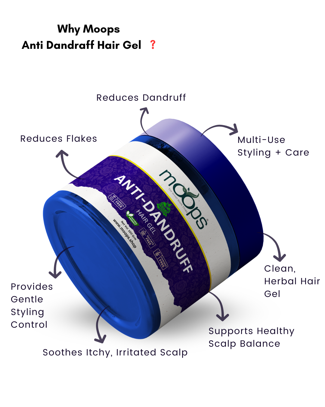 Moops Anti-Dandruff Hair Gel