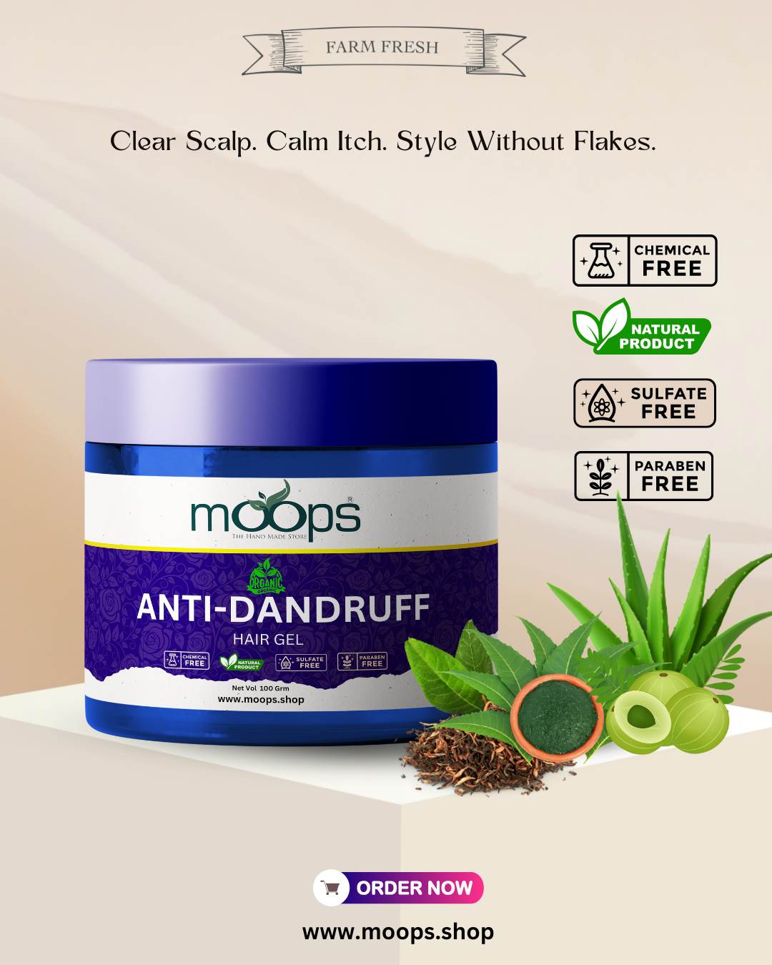Moops Anti-Dandruff Hair Gel