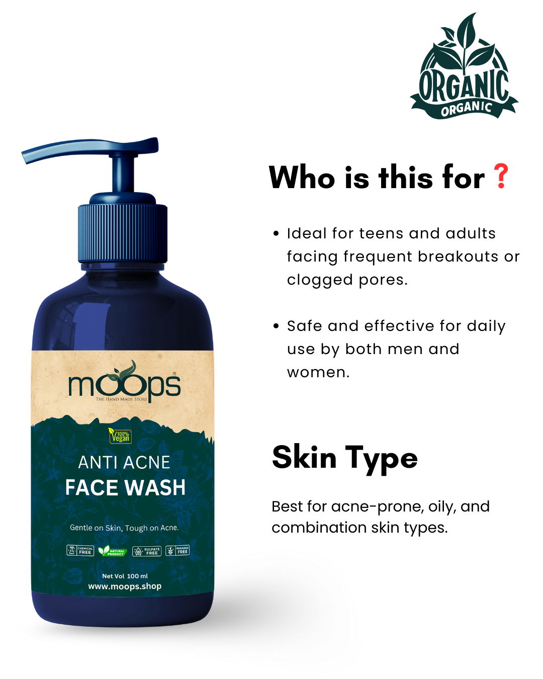 Moops Anti-Acne Face Wash