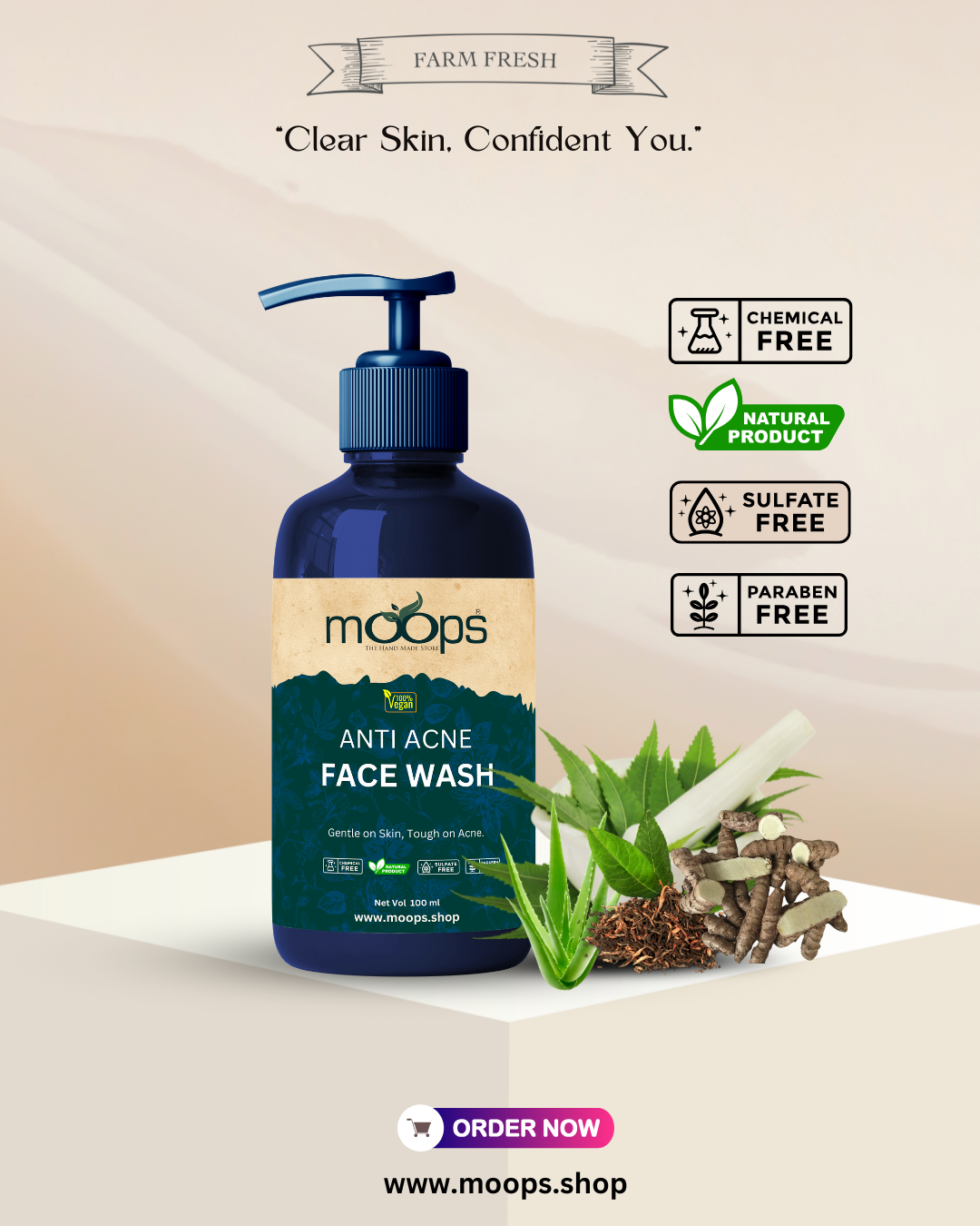 Moops Anti-Acne Face Wash