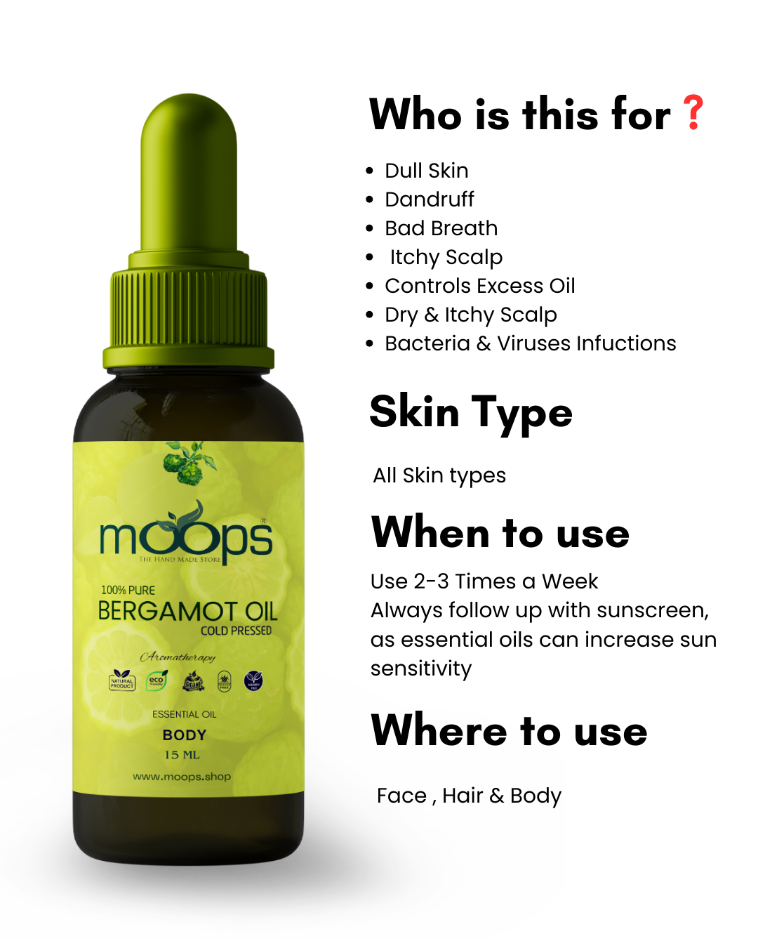 Moops Bergamot Oil