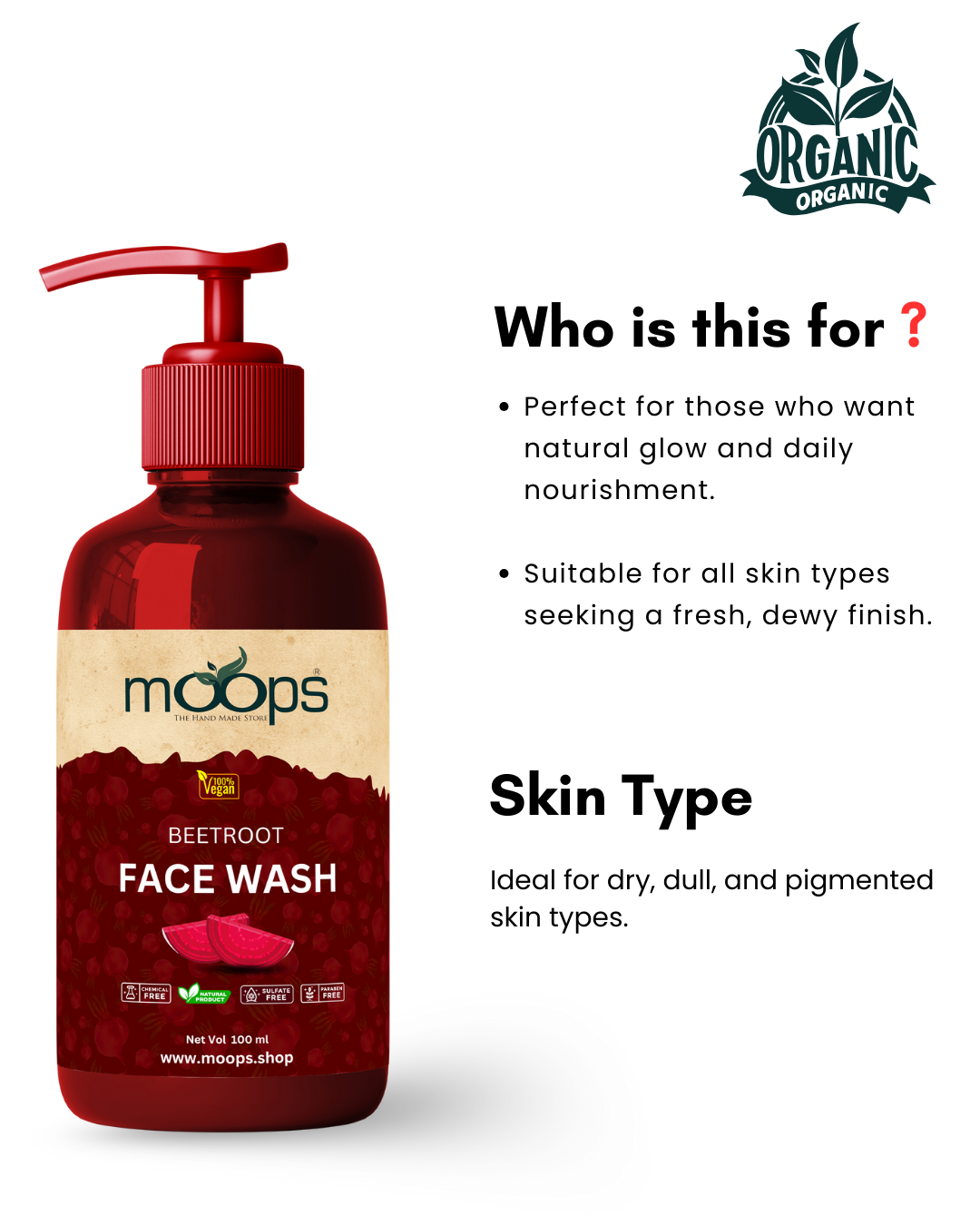 Moops Beetroot Face Wash