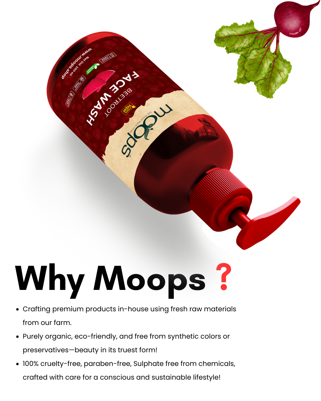Moops Beetroot Face Wash