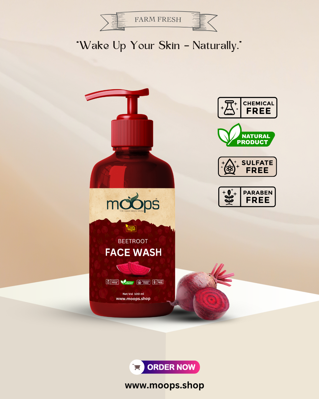 Moops Beetroot Face Wash