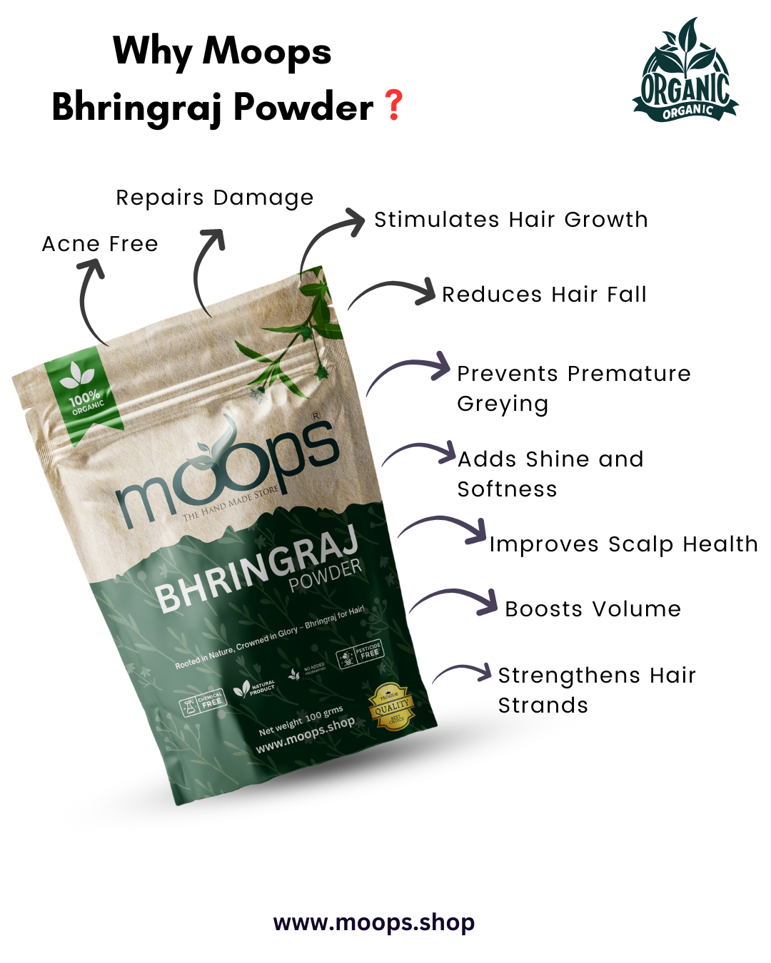 Moops Bhringraj Powder
