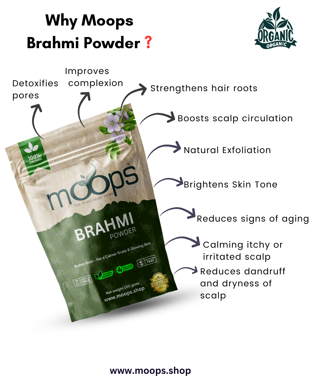 Moops Brahmi Powder