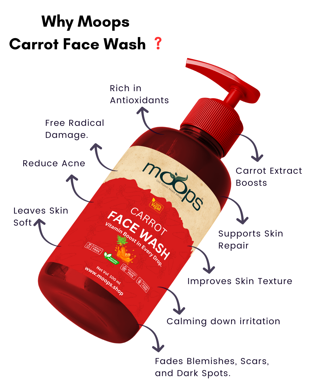 Moops Carrot Face Wash