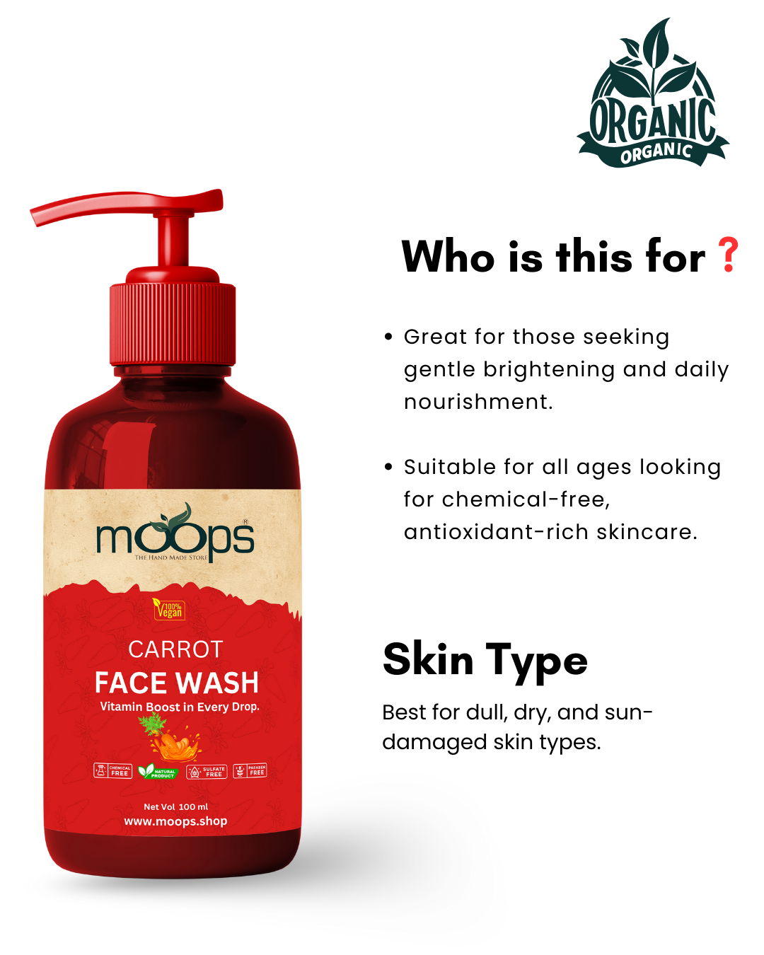 Moops Carrot Face Wash