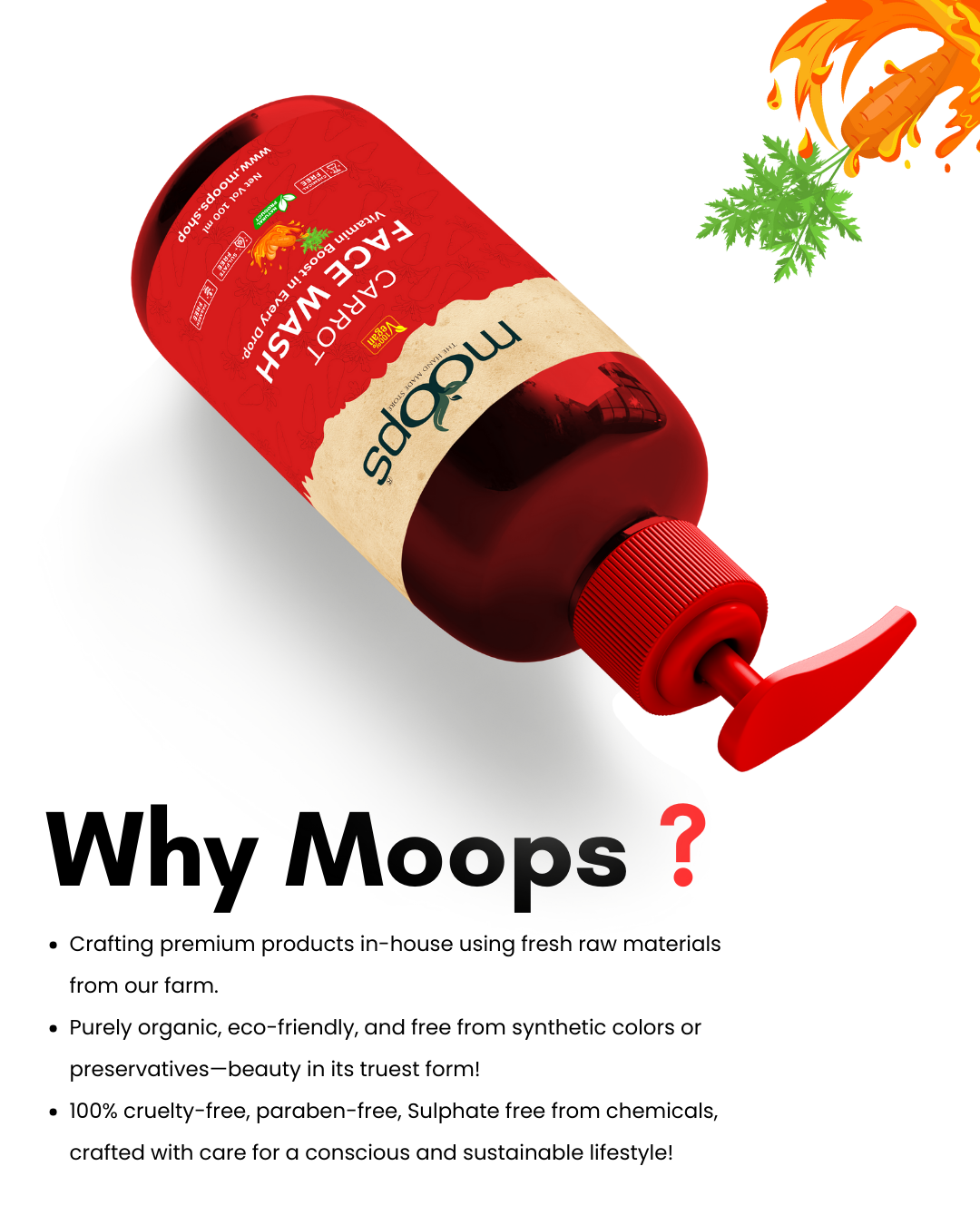 Moops Carrot Face Wash