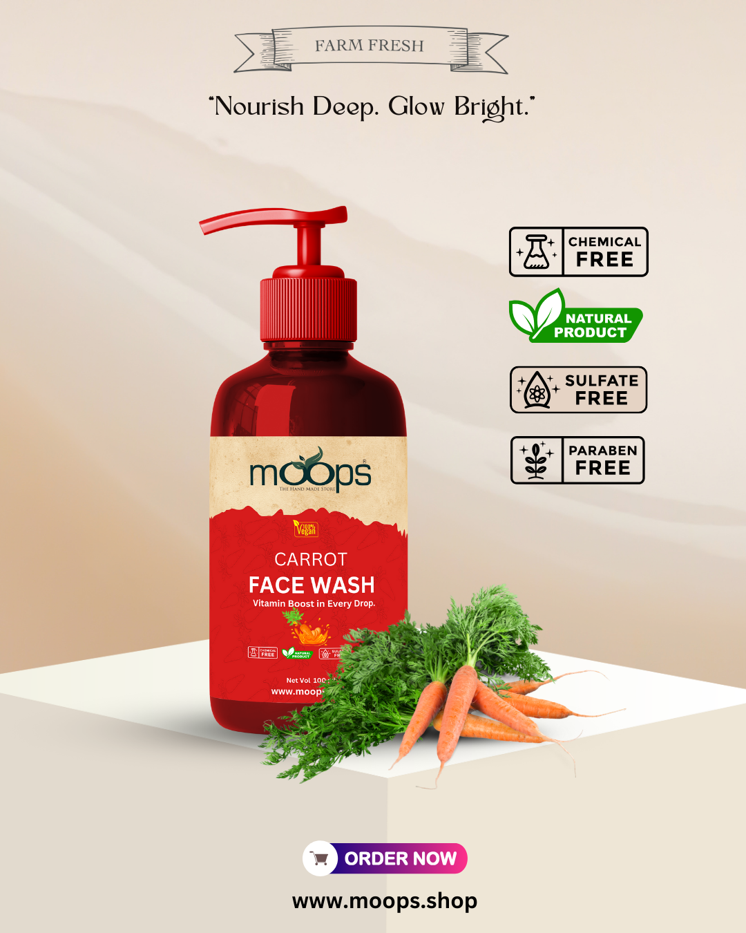 Moops Carrot Face Wash