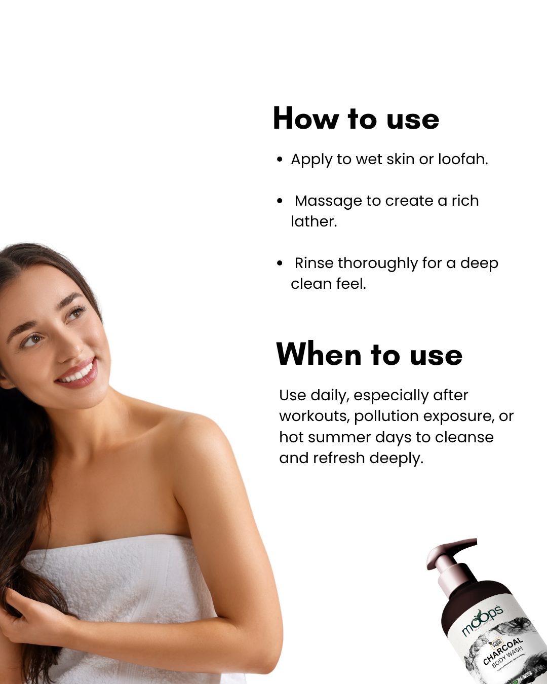 Moops Charcoal Body Wash
