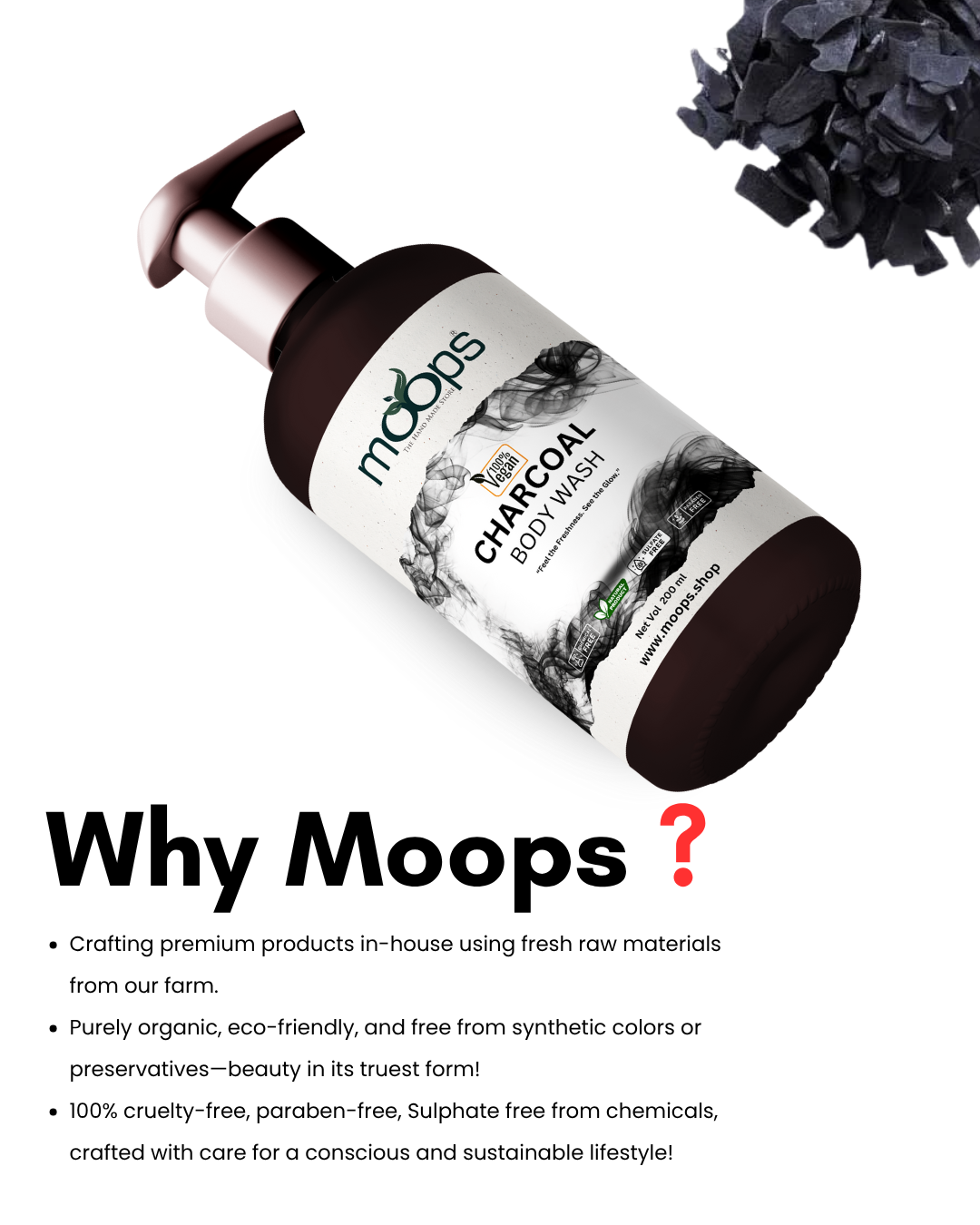 Moops Charcoal Body Wash