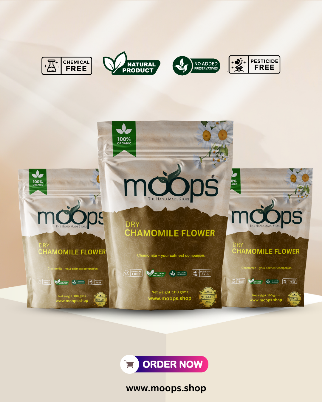 Moops Dried Chamomile Flowers