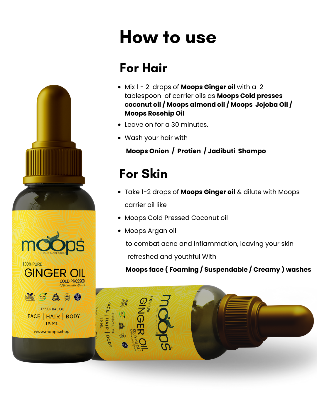 Moops Ginger Oil