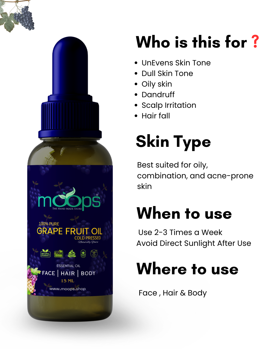 Moosp Grapefruit Oil