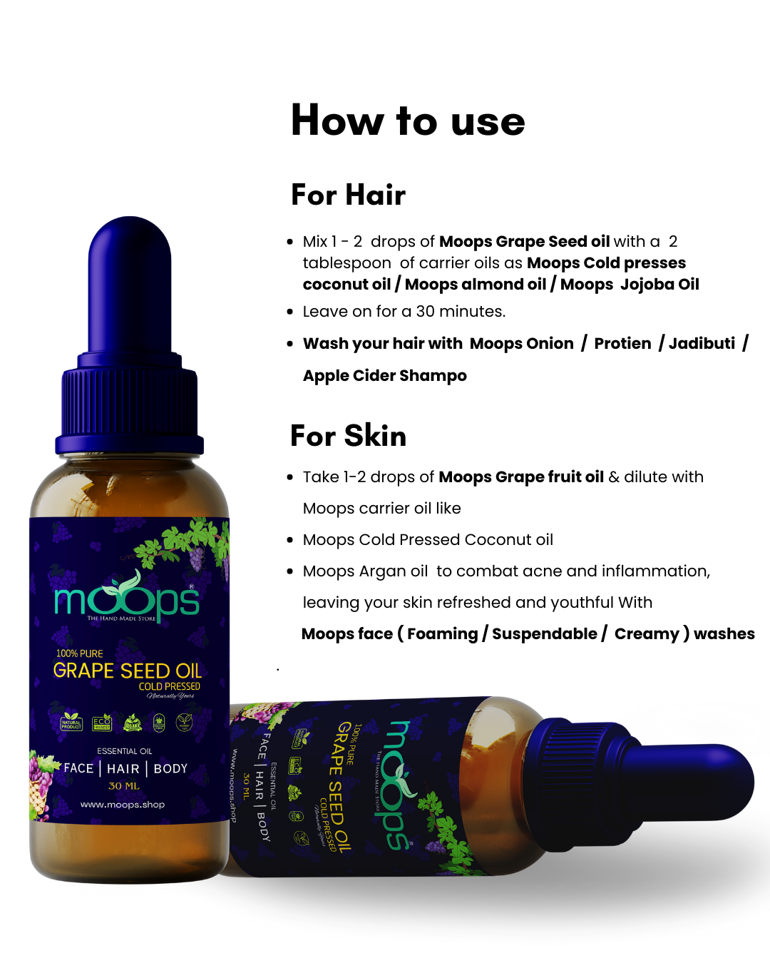 Moops Grape Seed Oil