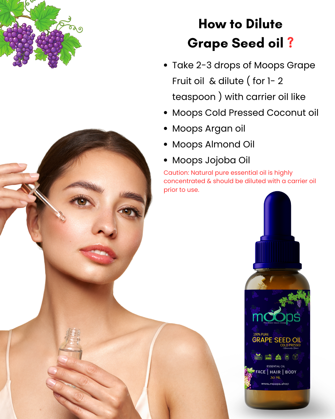 Moops Grape Seed Essential Oil