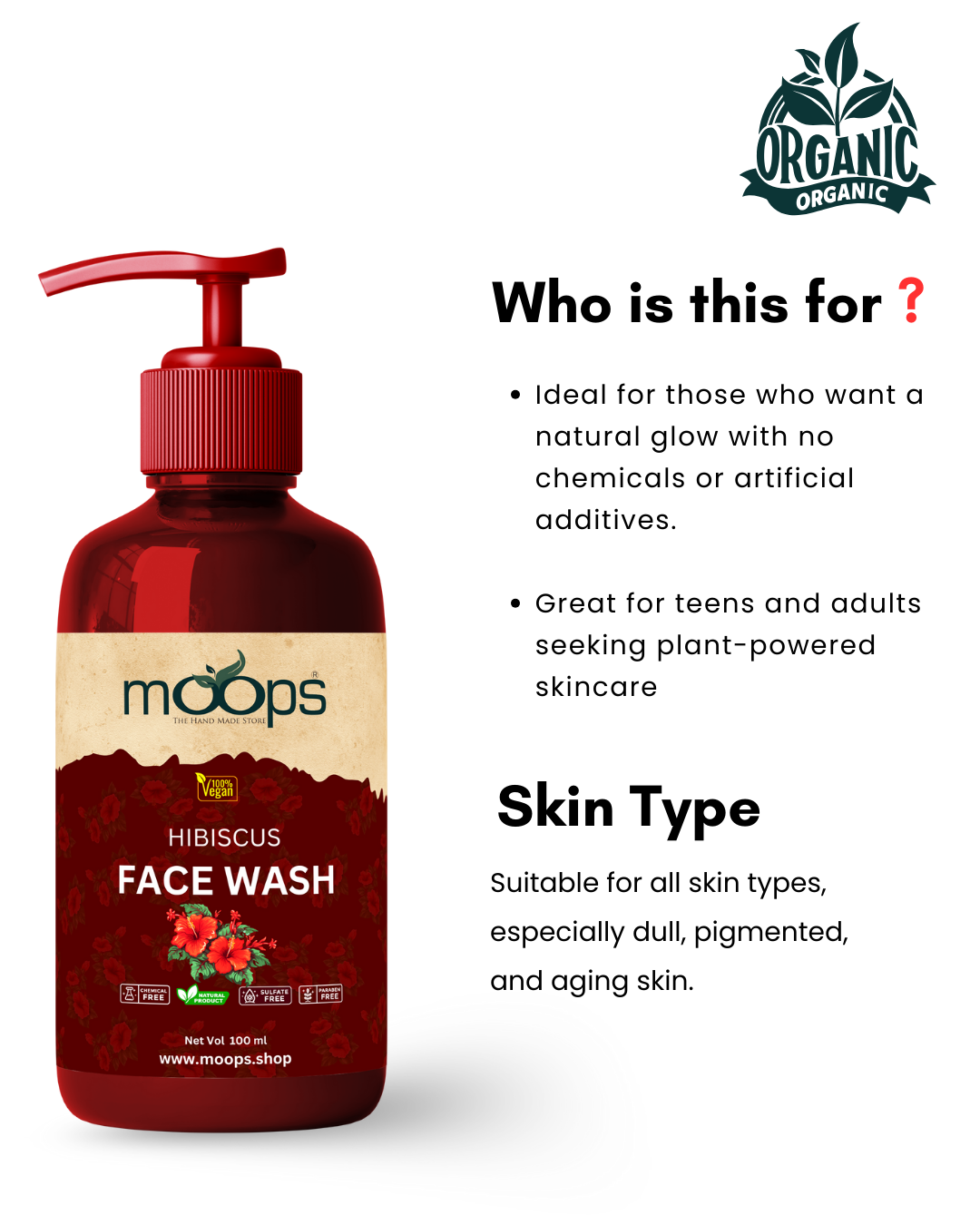Moops Hibiscus Face Wash