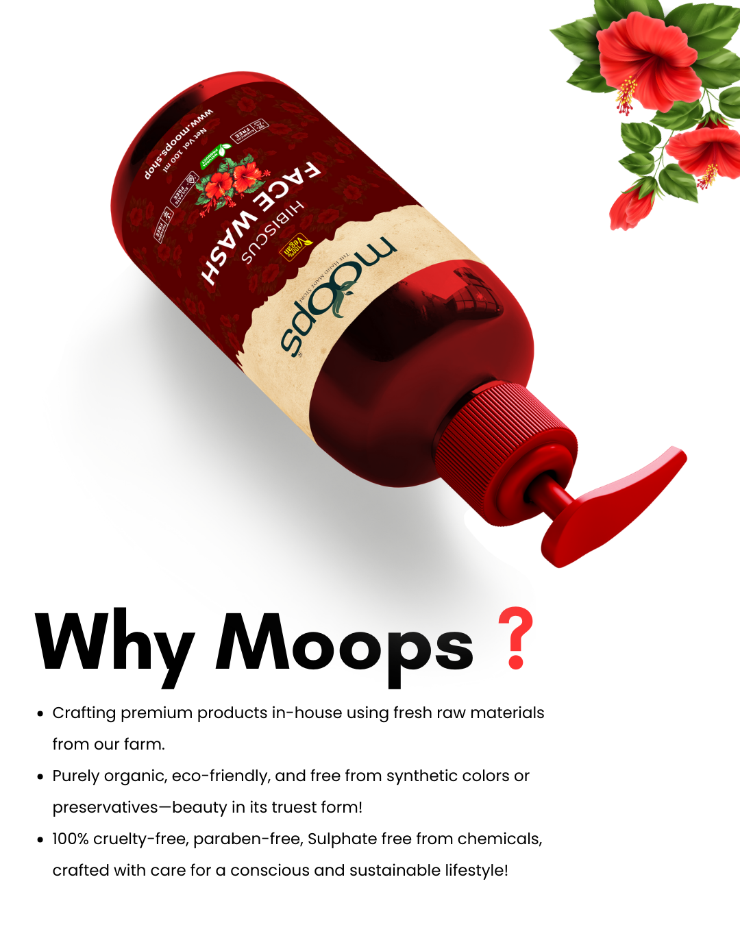 Moops Hibiscus Face Wash