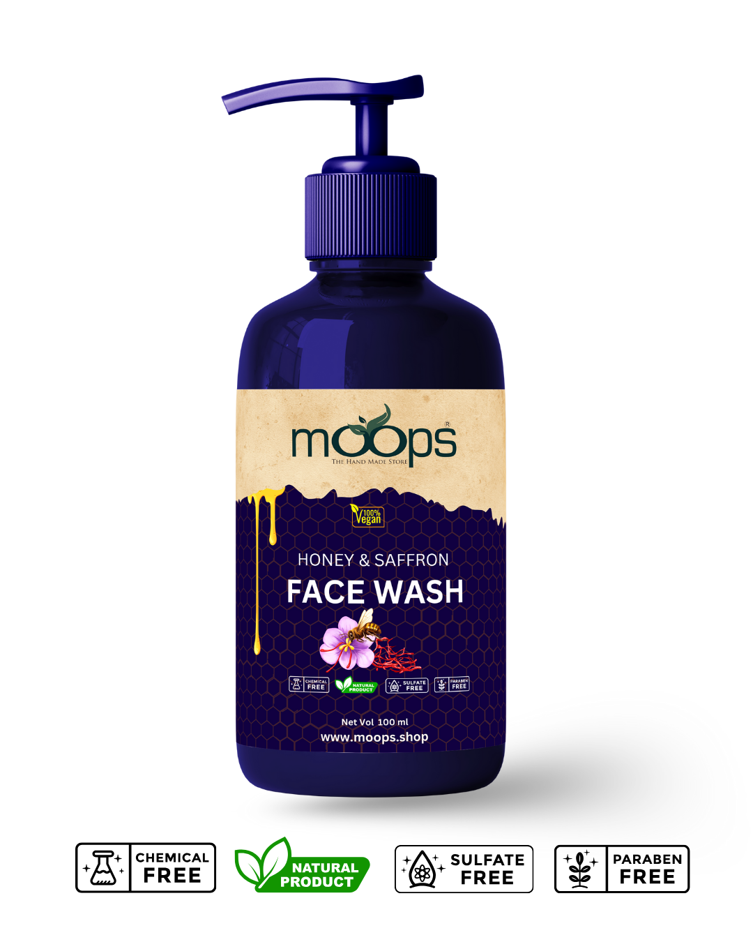 Moops Saffron & Honey Face Wash