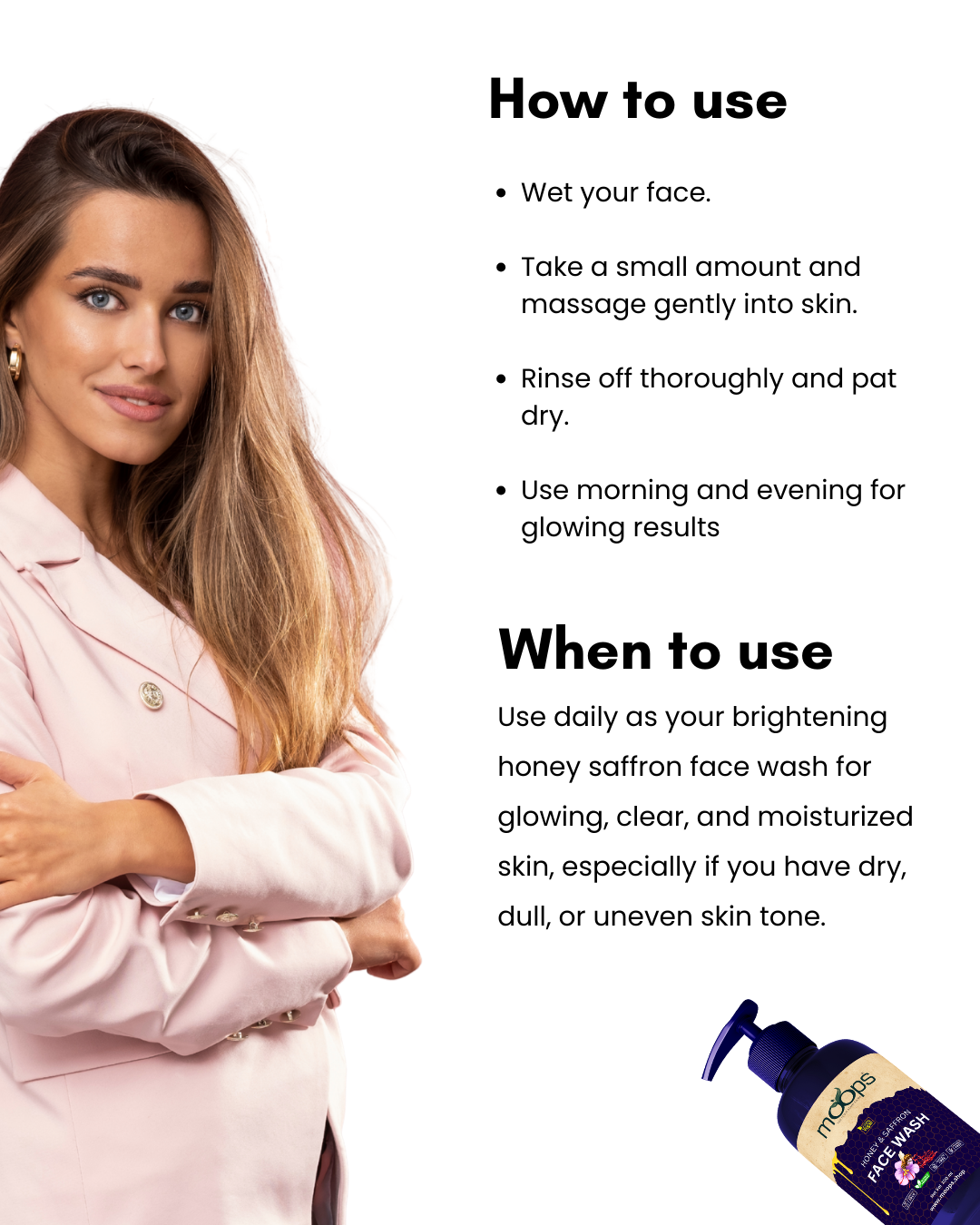 Moops Saffron & Honey Face Wash