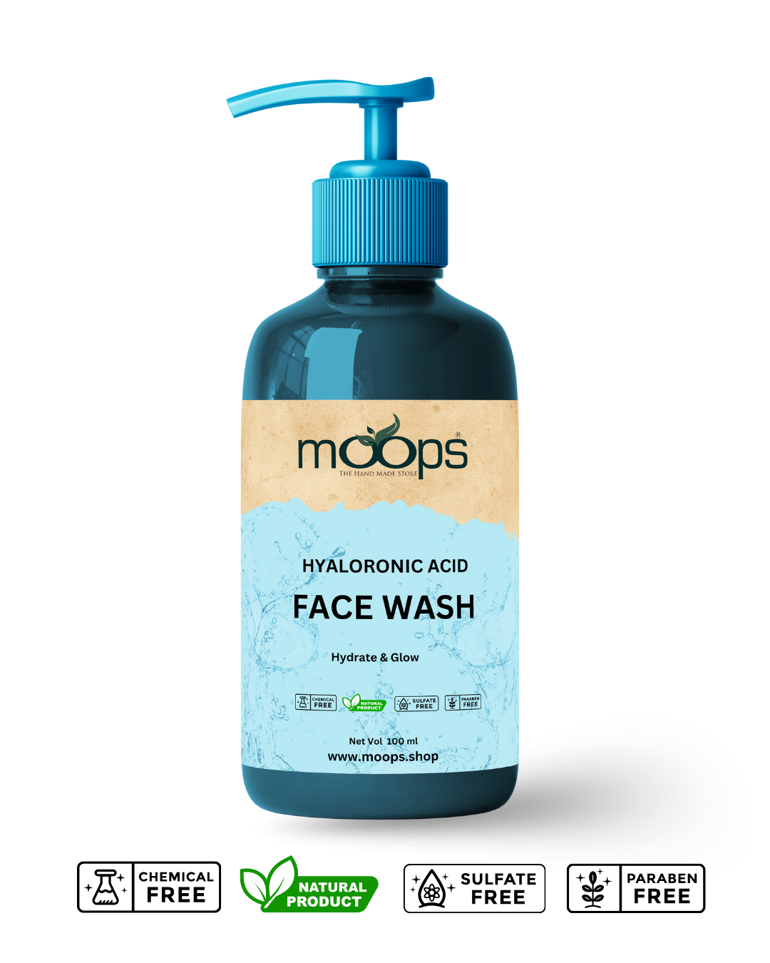 Moops Hyaluronic Acid Face Wash