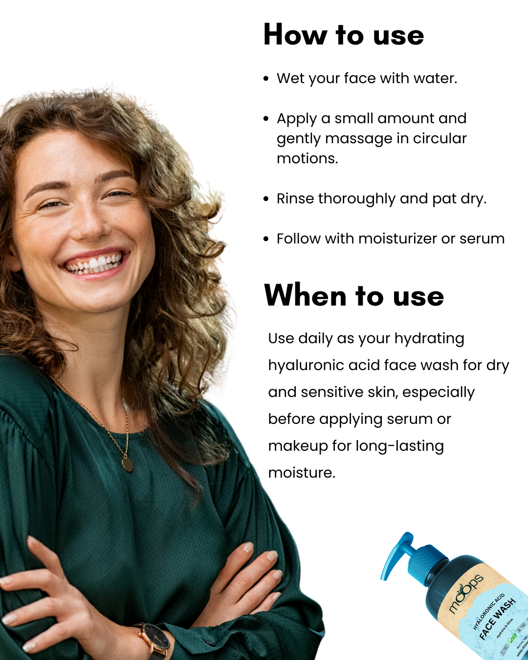 Moops Hyaluronic Acid Face Wash