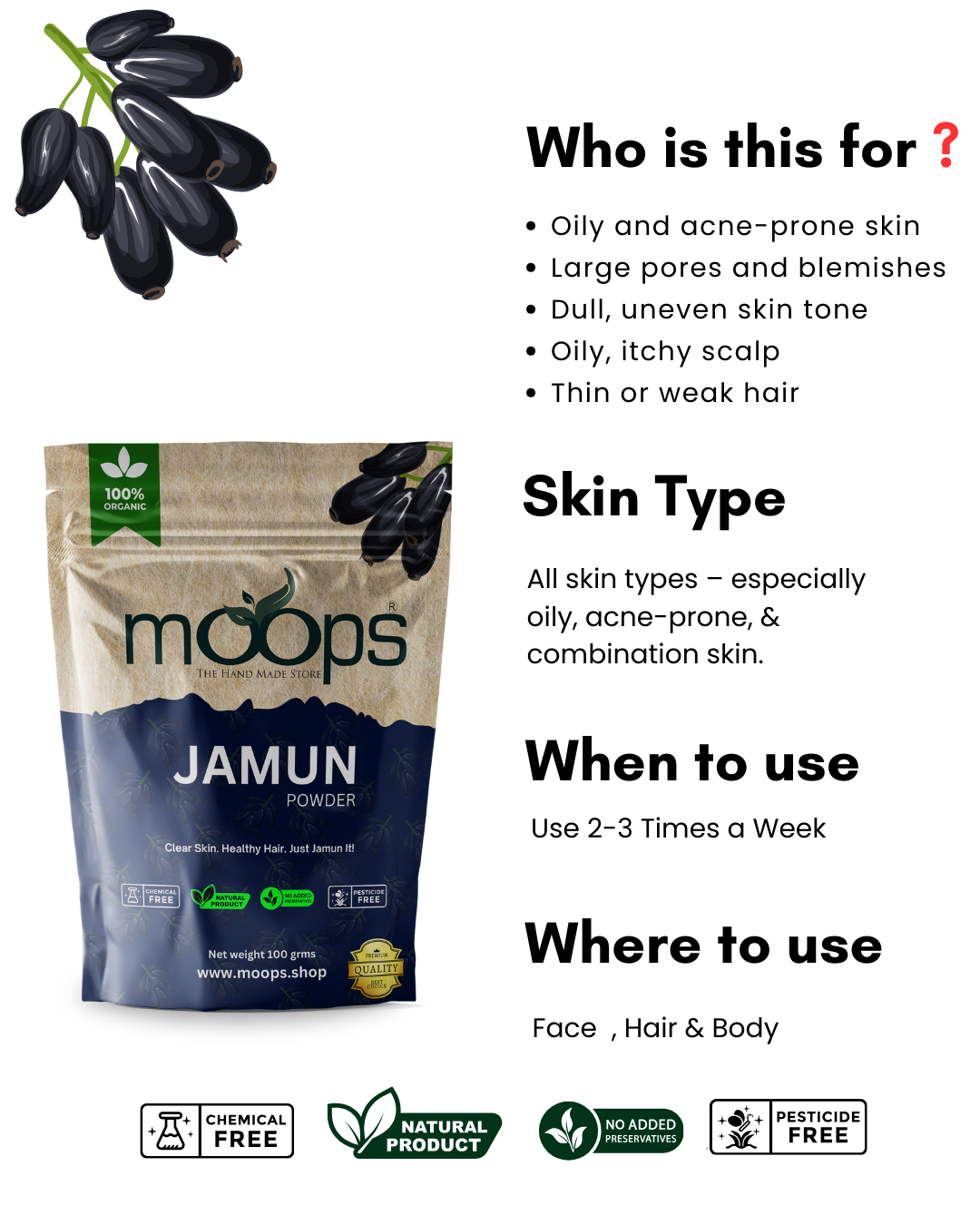 Moops Jamun Powder