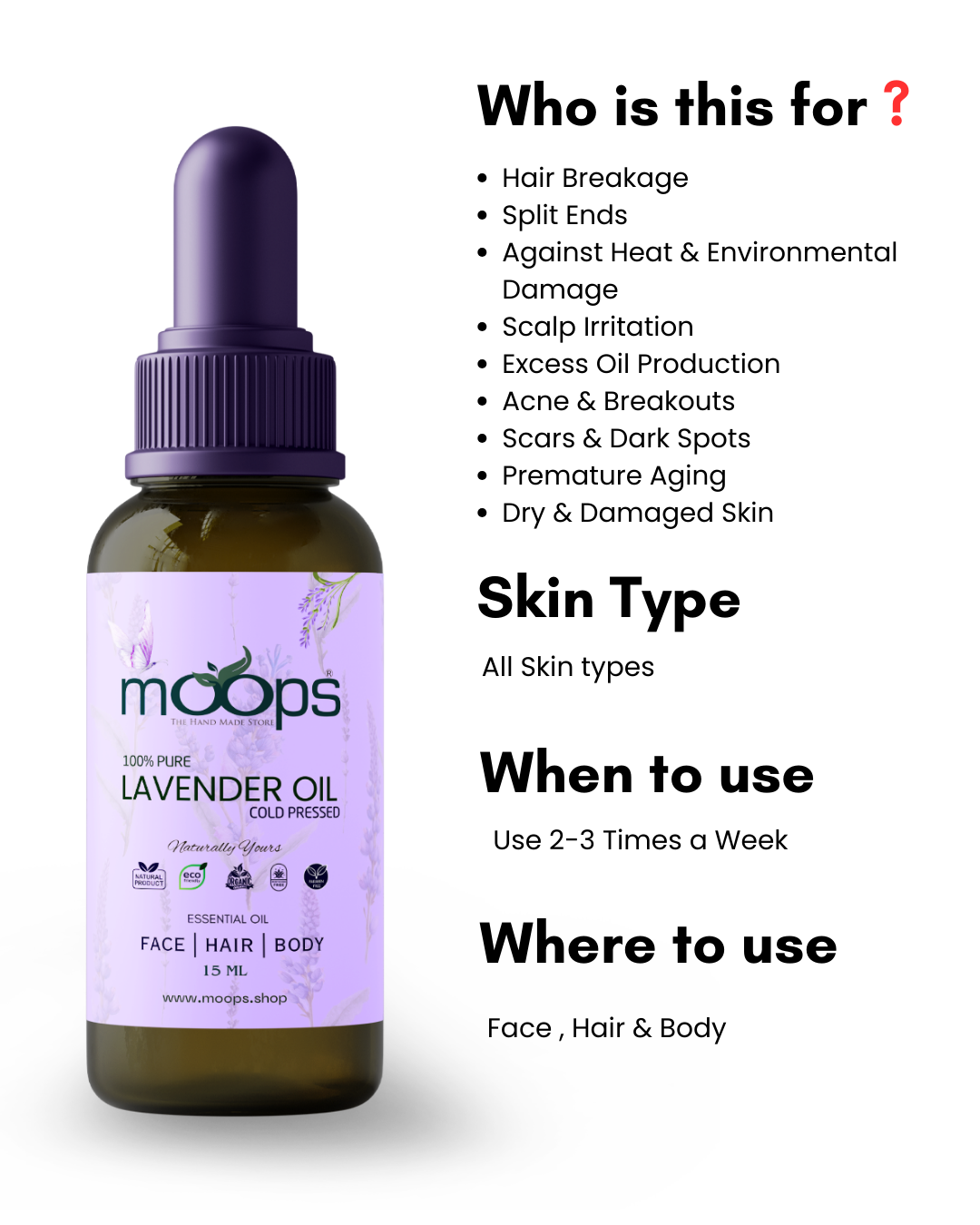 Moops Lavender Essential Oil