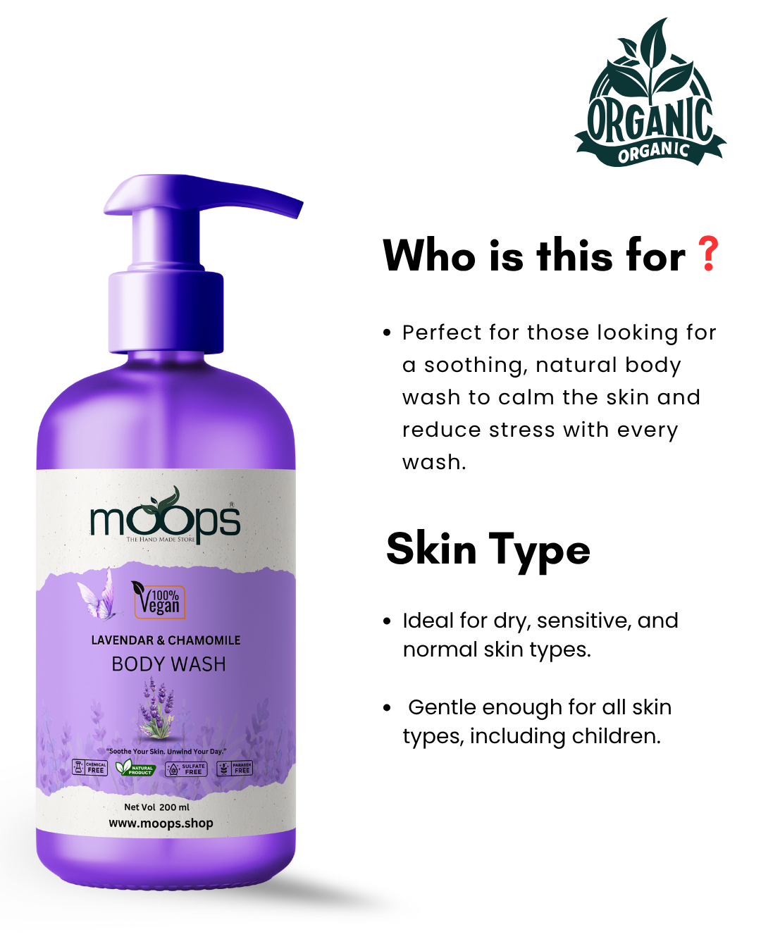 Moops Lavender Body Wash