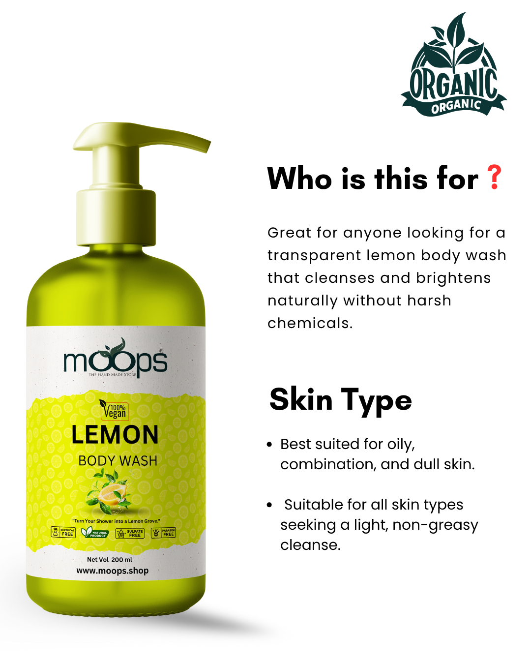 Moops Lemon Premium Body Wash