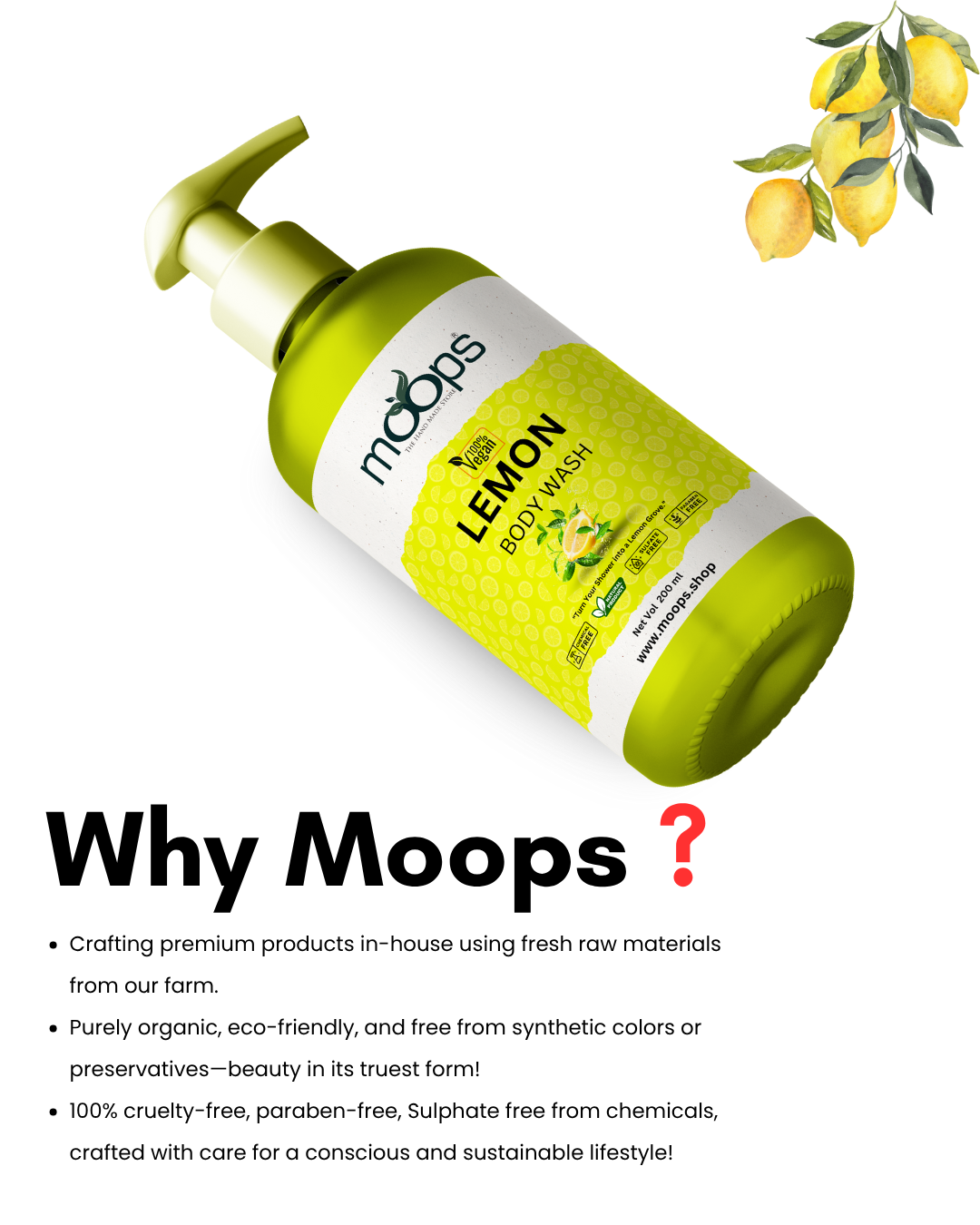 Moops Lemon Premium Body Wash